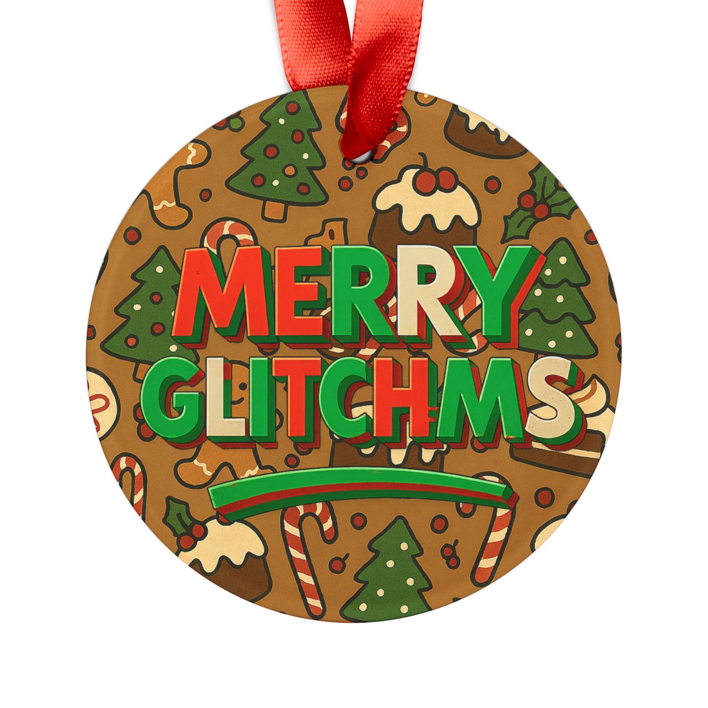 🔥 Frosted Chaos Christmas Ornament – Glitch33 x Slice of Chance Holiday Drip Edition 🔥