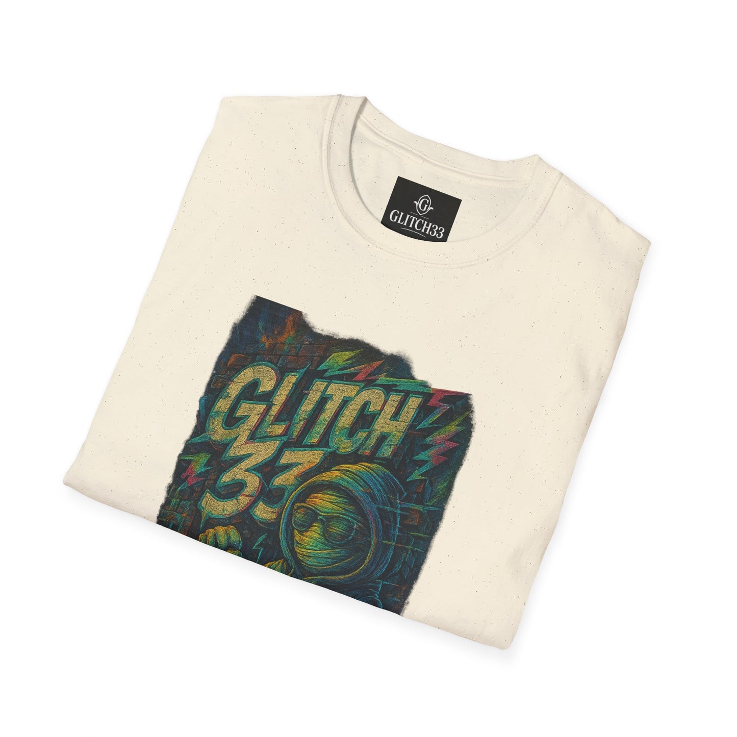 Glitch Graphic Unisex Softstyle T-Shirt - Vintage Retro Tee, Cute Casual Wear, Perfect for Gift Giving, Summer Fashion, Gamer Style