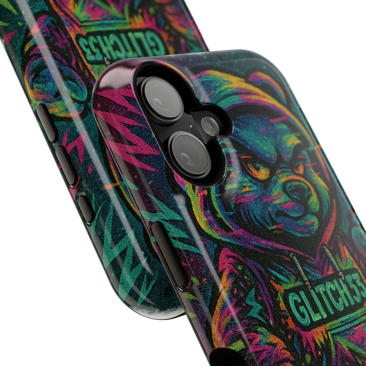 ⚡ Glitch33 Bear Impact-Resistant Phone Case ⚡