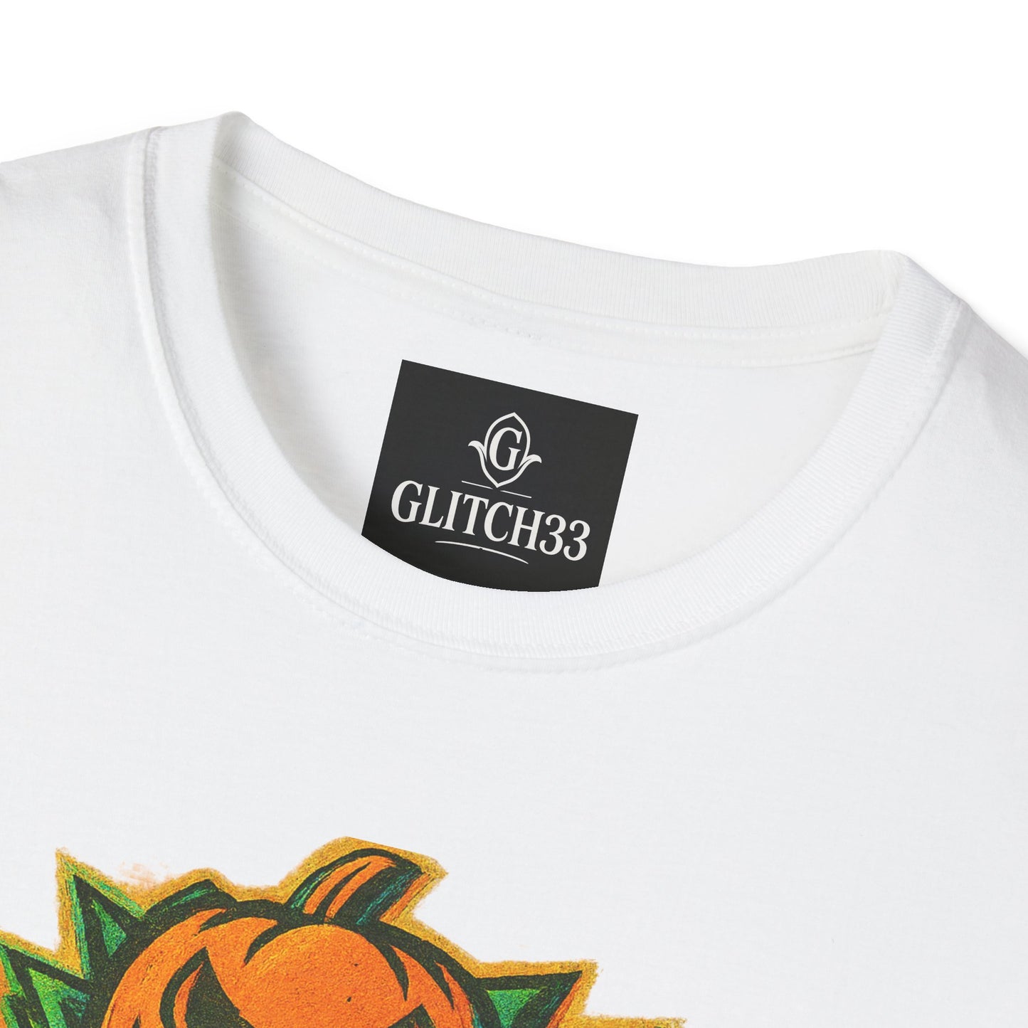 Halloween Glitch Graphic T-Shirt, Unisex Tee for Fall Fun, Pumpkin Theme, Casual Wear, Halloween Costume, Gift for Friends