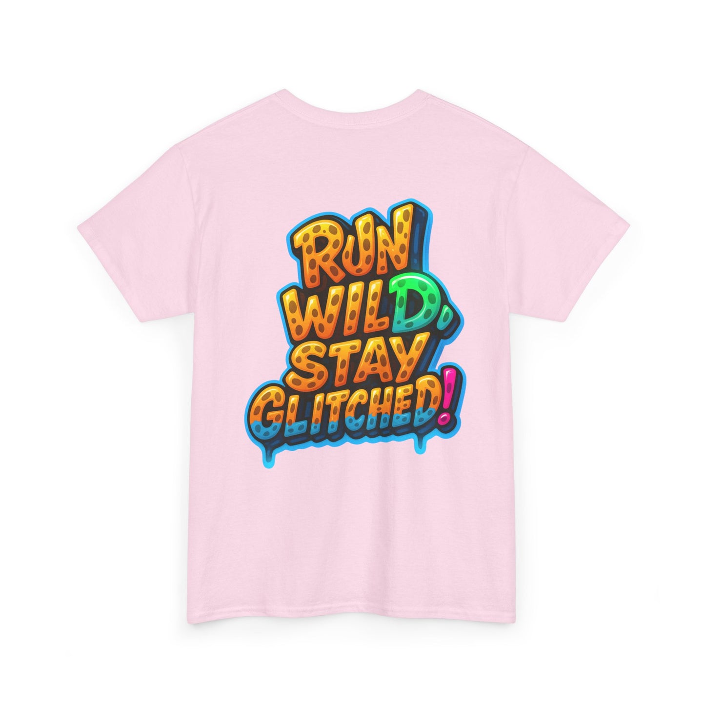 Run Wild. Stay Glitched — Unisex Heavy Cotton Tee