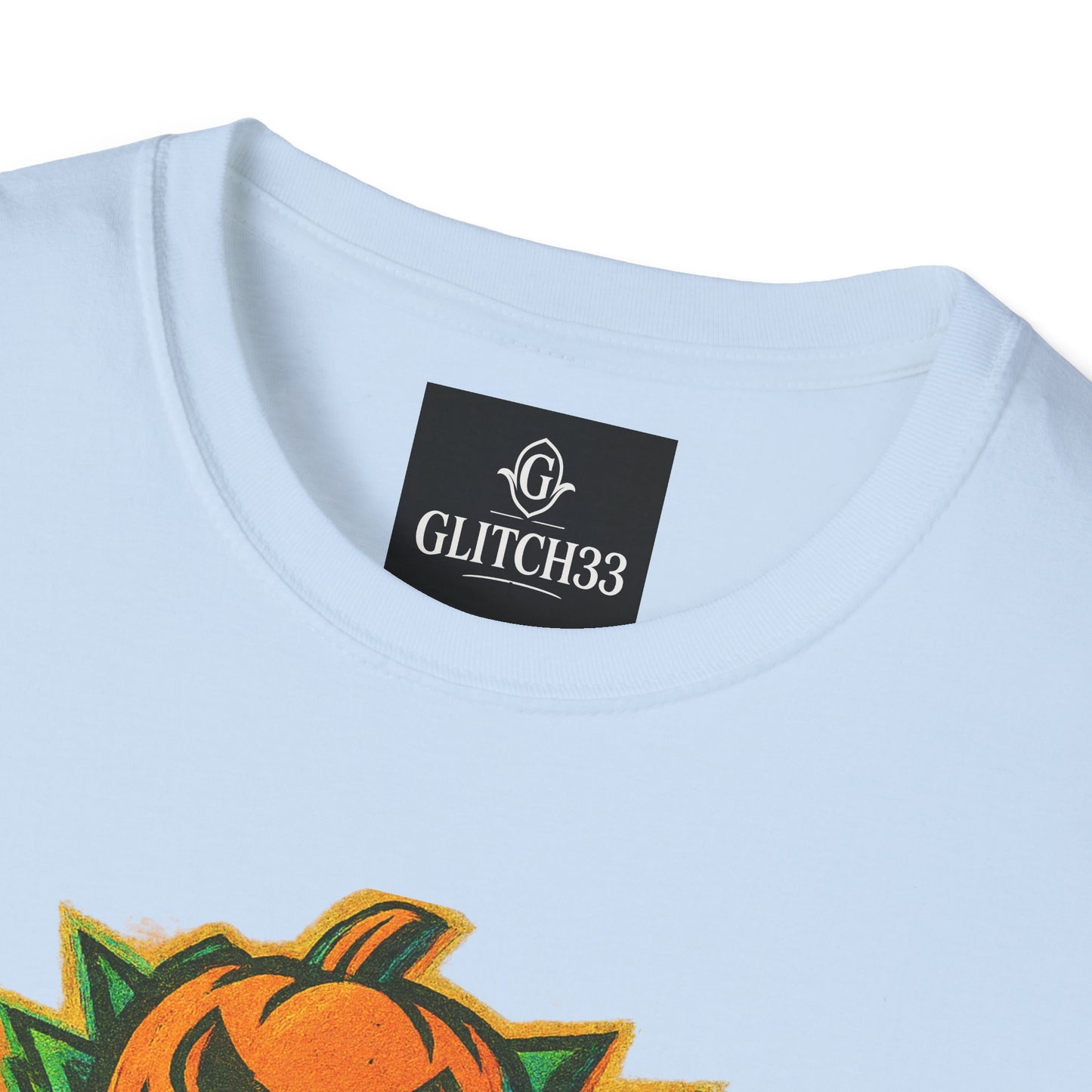 Halloween Glitch Graphic T-Shirt, Unisex Tee for Fall Fun, Pumpkin Theme, Casual Wear, Halloween Costume, Gift for Friends