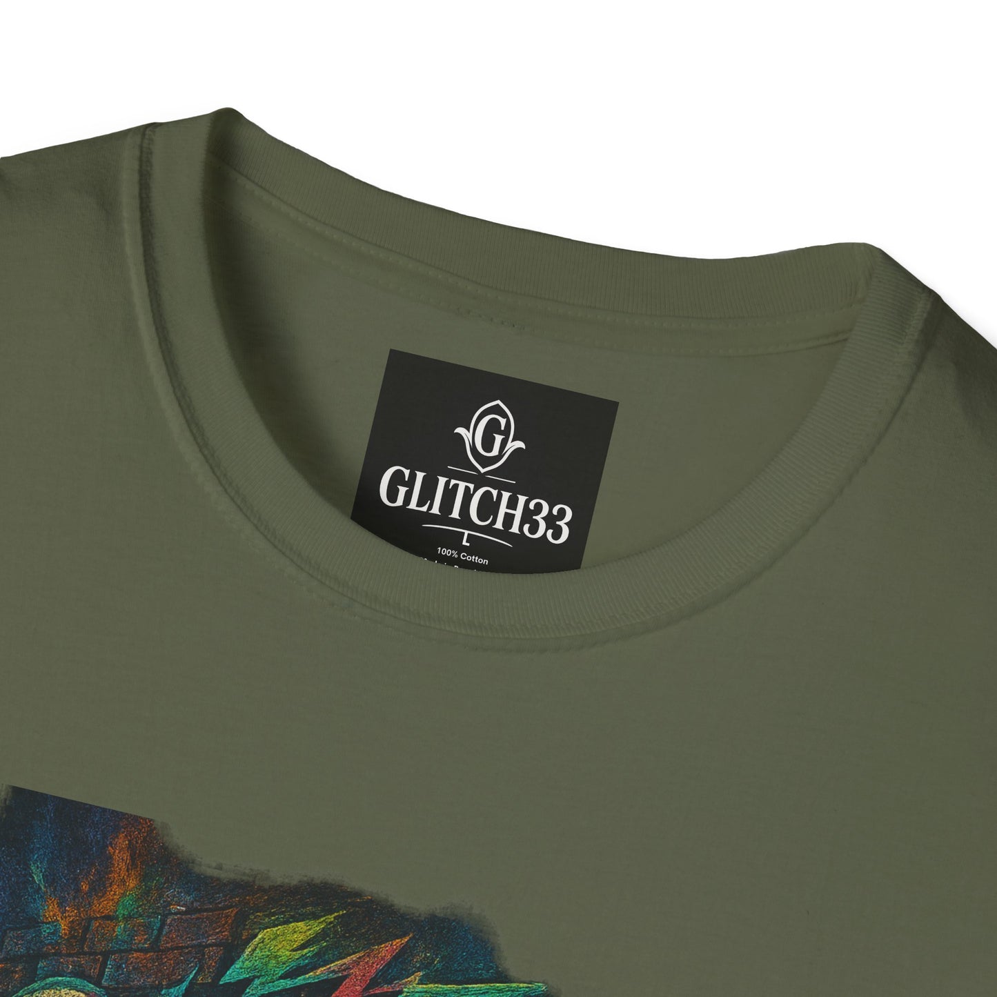 Glitch Graphic Unisex Softstyle T-Shirt - Vintage Retro Tee, Cute Casual Wear, Perfect for Gift Giving, Summer Fashion, Gamer Style