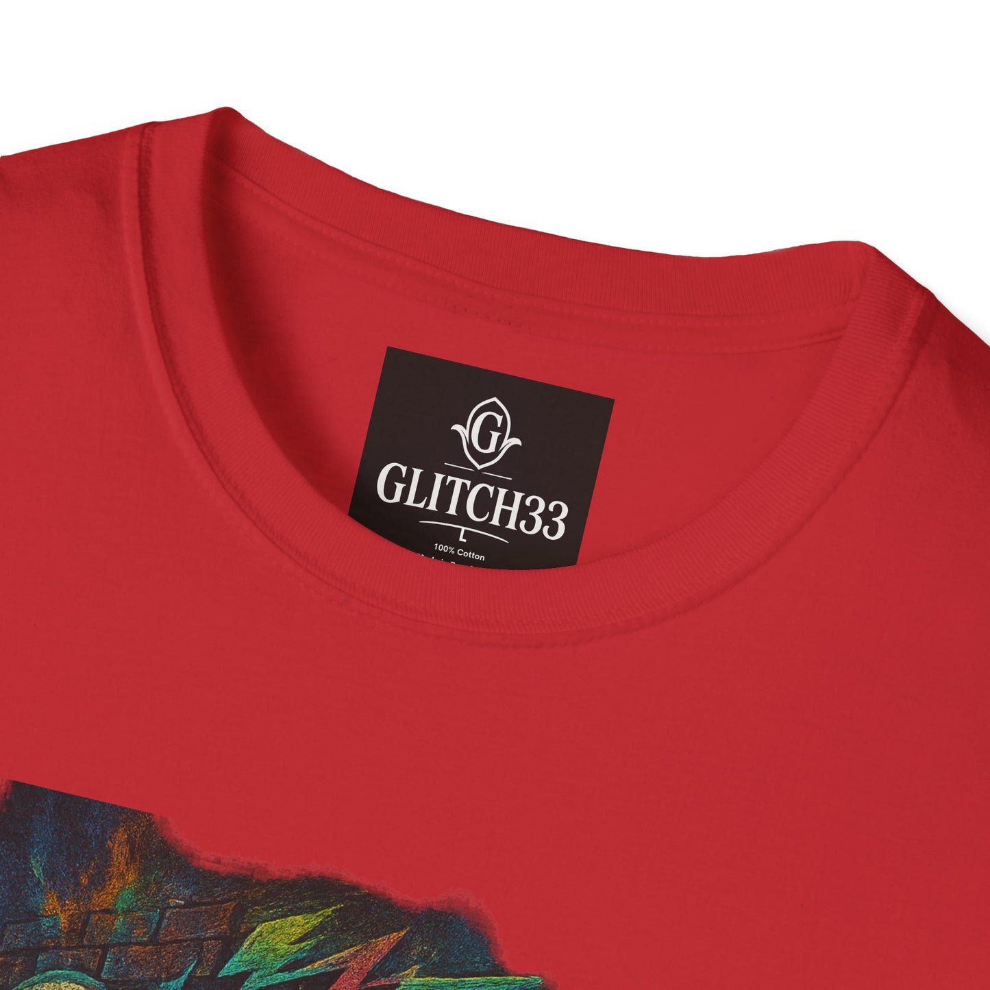 Glitch Graphic Unisex Softstyle T-Shirt - Vintage Retro Tee, Cute Casual Wear, Perfect for Gift Giving, Summer Fashion, Gamer Style