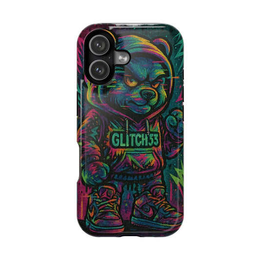 ⚡ Glitch33 Bear Impact-Resistant Phone Case ⚡