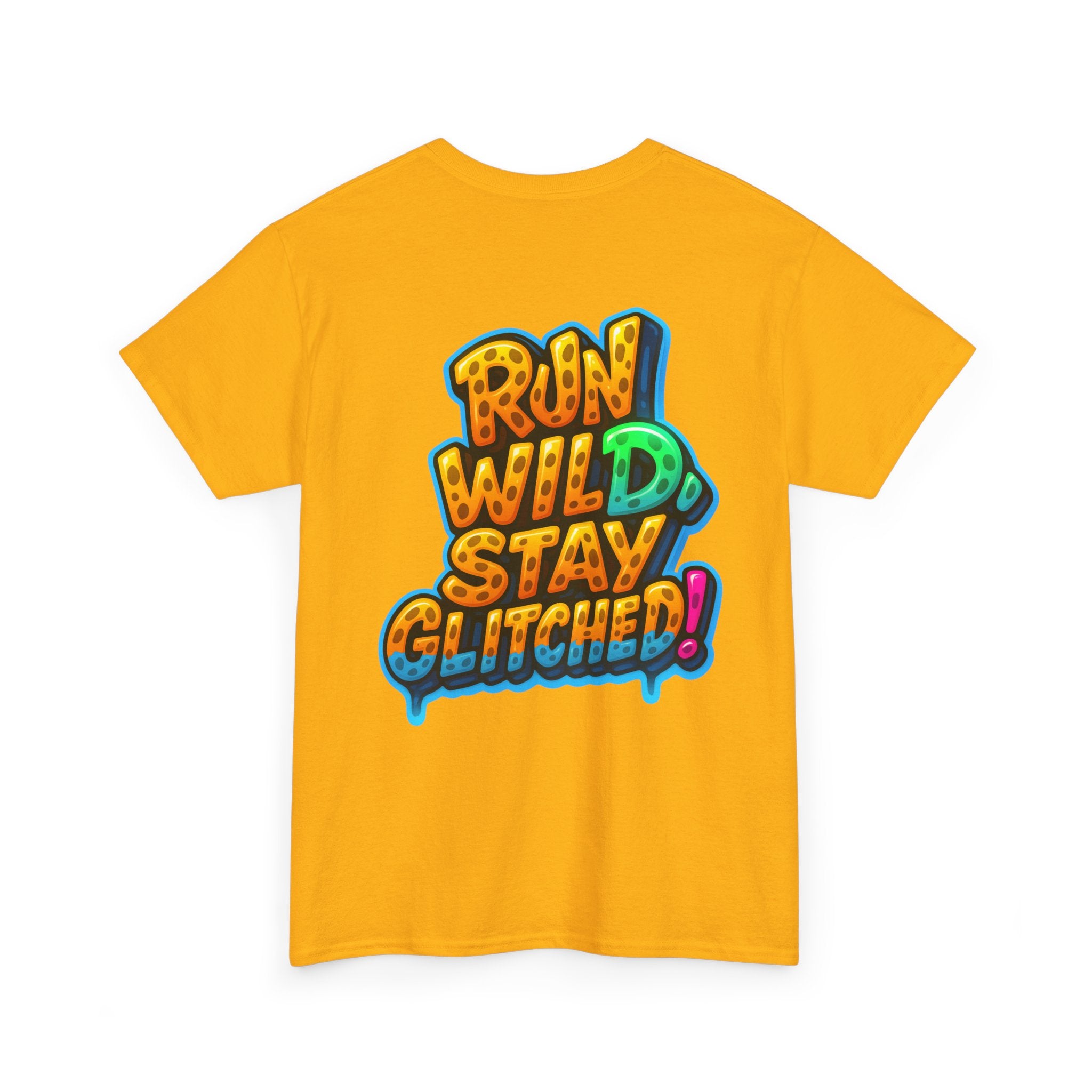 Run Wild. Stay Glitched — Unisex Heavy Cotton Tee