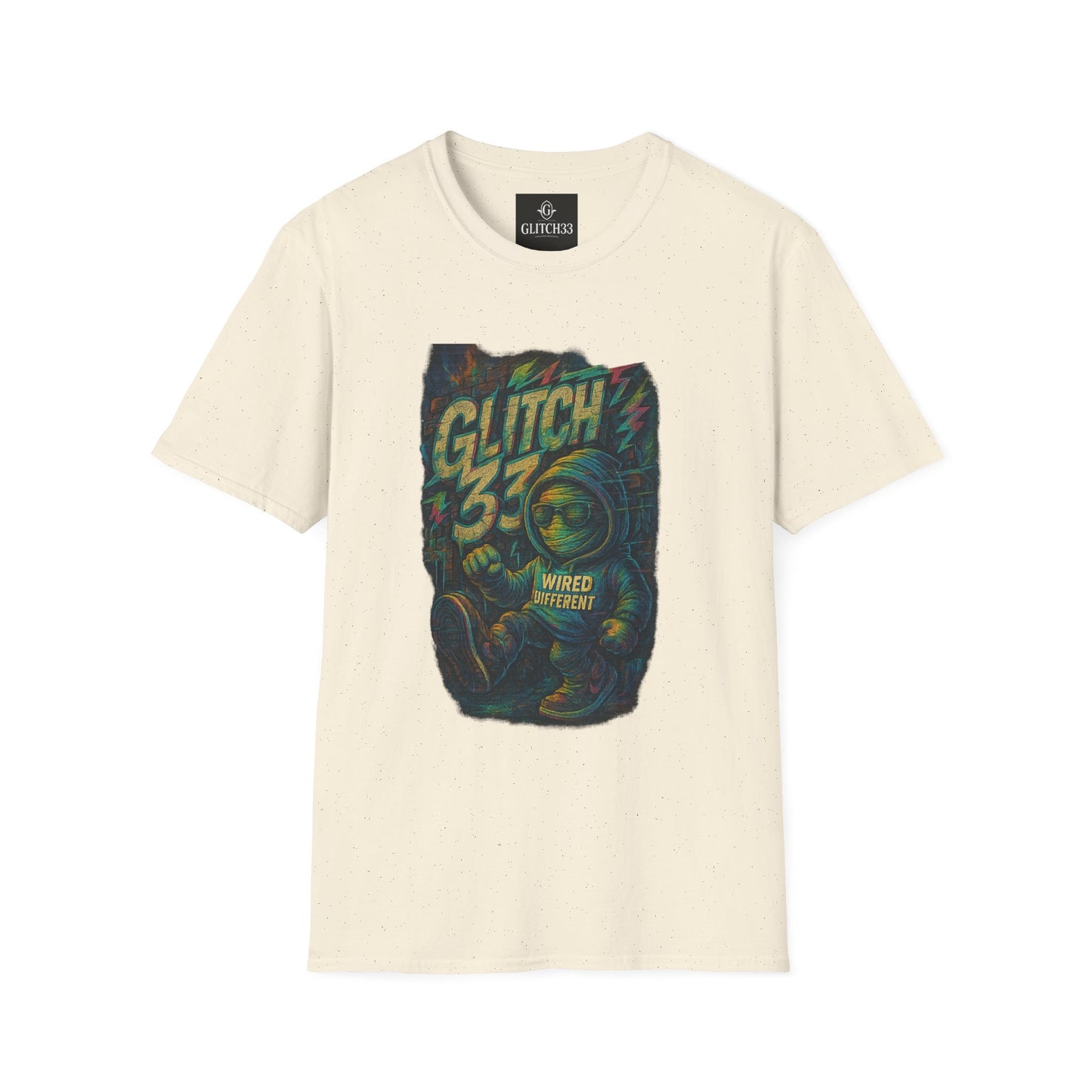 Glitch Graphic Unisex Softstyle T-Shirt - Vintage Retro Tee, Cute Casual Wear, Perfect for Gift Giving, Summer Fashion, Gamer Style