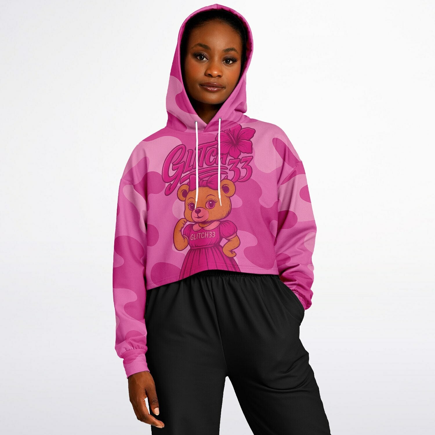 Glitch33 “Fashion Dance” Cropped Hoodie