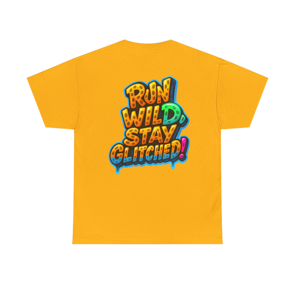Run Wild. Stay Glitched — Unisex Heavy Cotton Tee