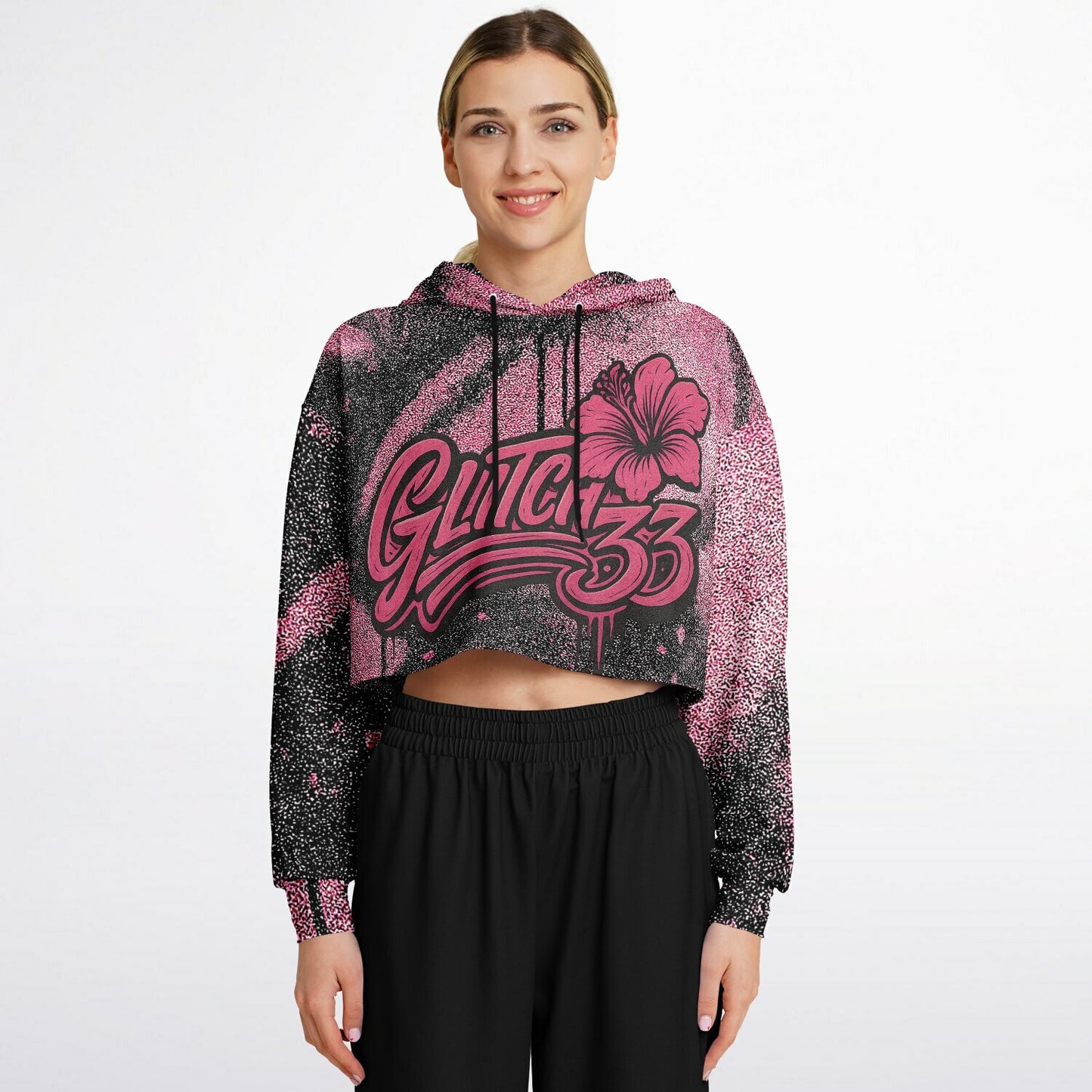 Glitch33 “Wired Pretty” Crop Hoodie