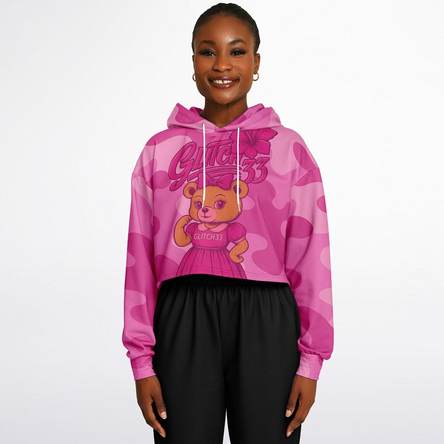 Glitch33 “Fashion Dance” Cropped Hoodie