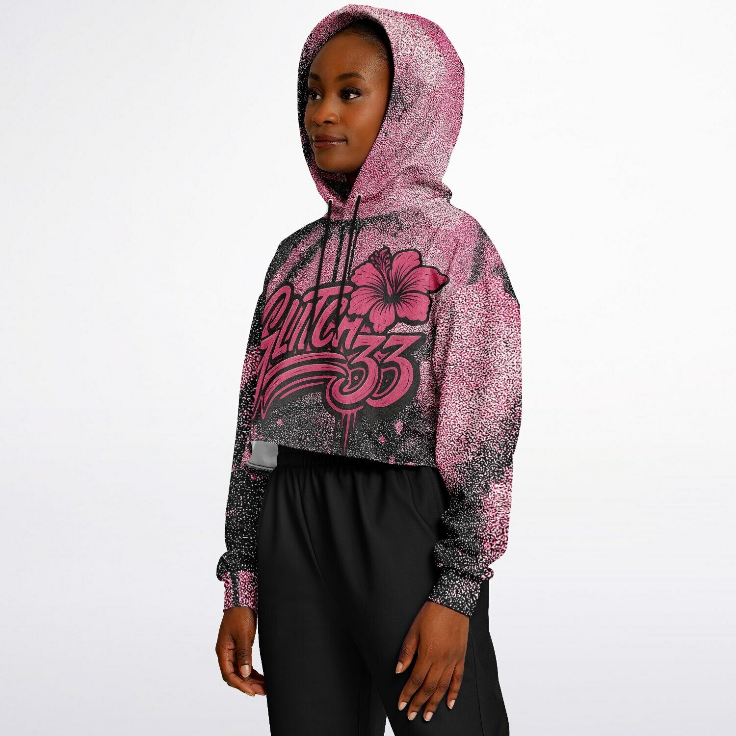 Glitch33 “Wired Pretty” Crop Hoodie