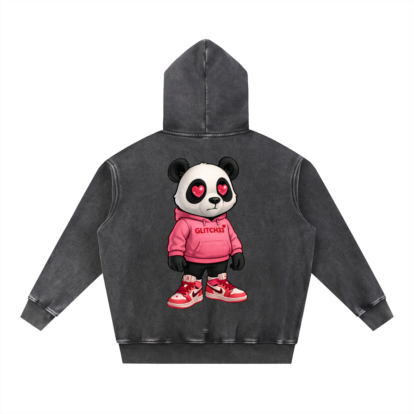 Love Glitch Panda Hoodie