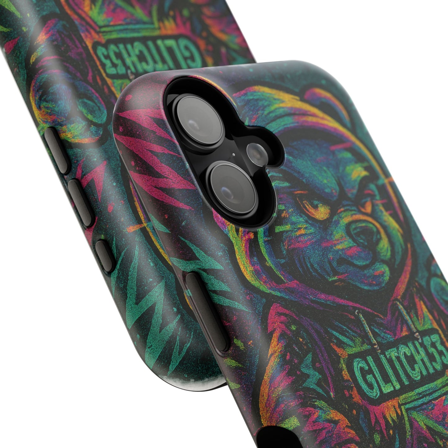 ⚡ Glitch33 Bear Impact-Resistant Phone Case ⚡