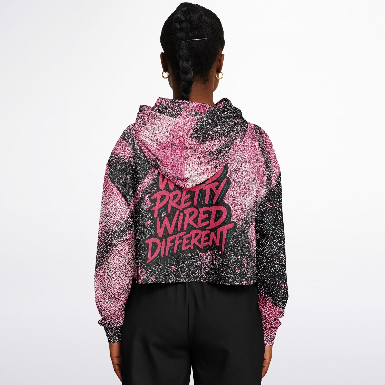 Glitch33 “Wired Pretty” Crop Hoodie