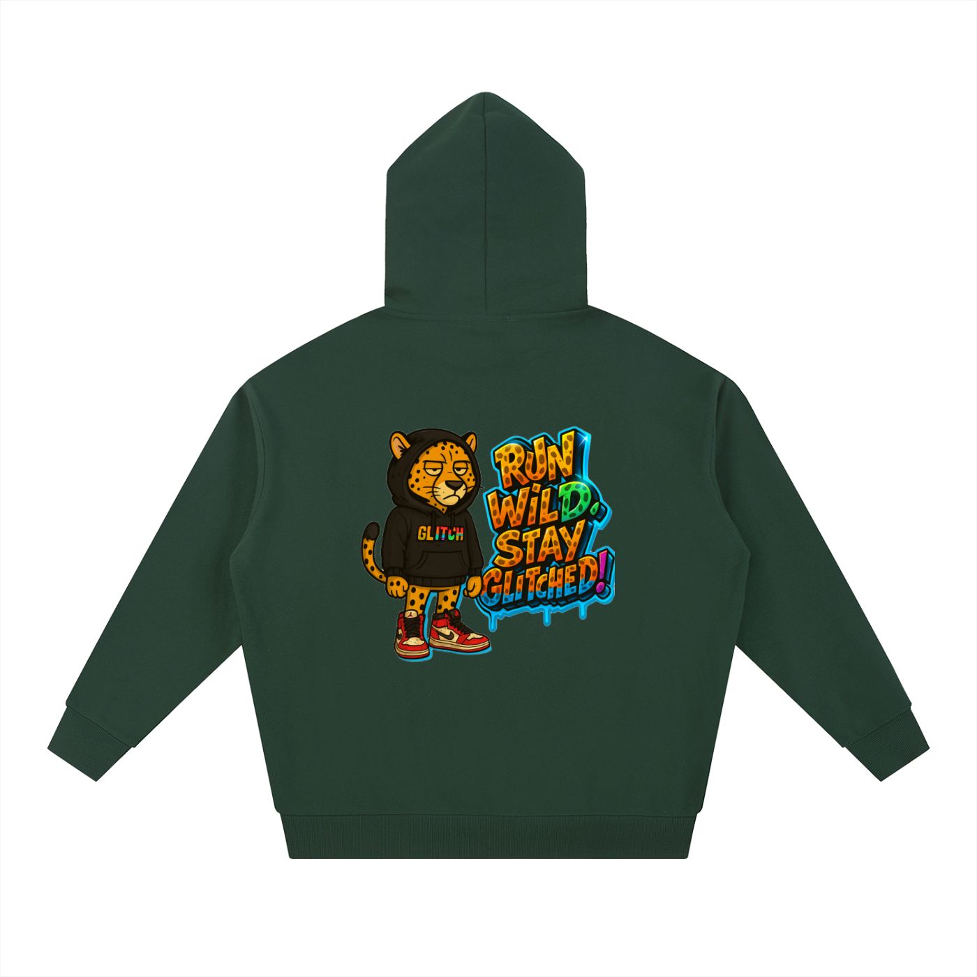 Run Wild, Stay Glitched - Essential Heavyweight Hoodie