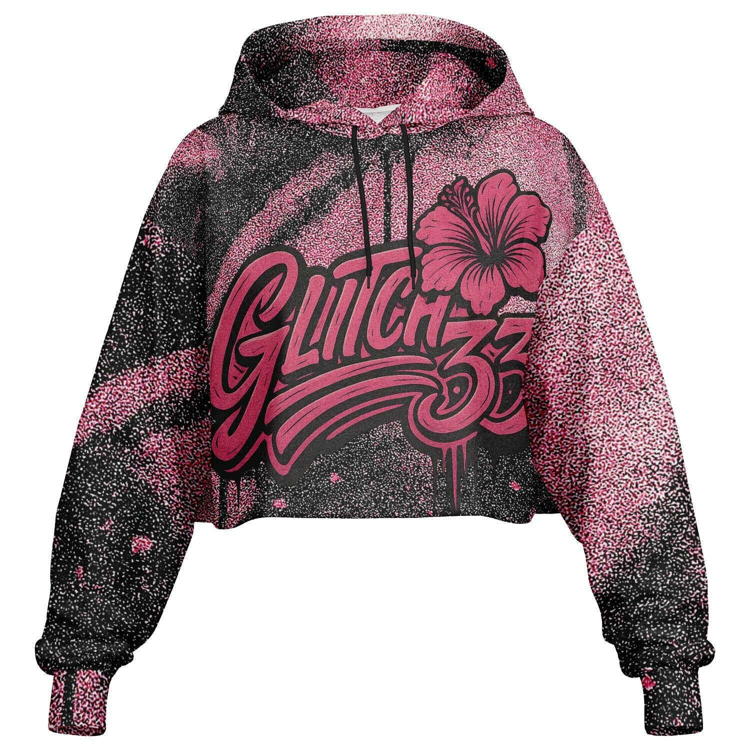 Glitch33 “Wired Pretty” Crop Hoodie