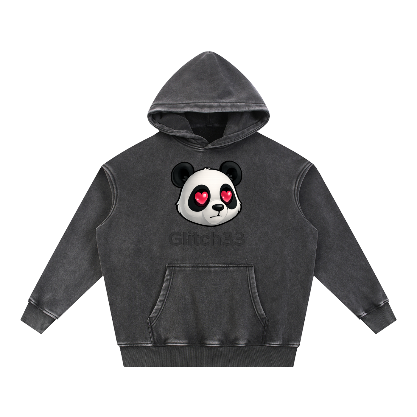 Love Glitch Panda Hoodie
